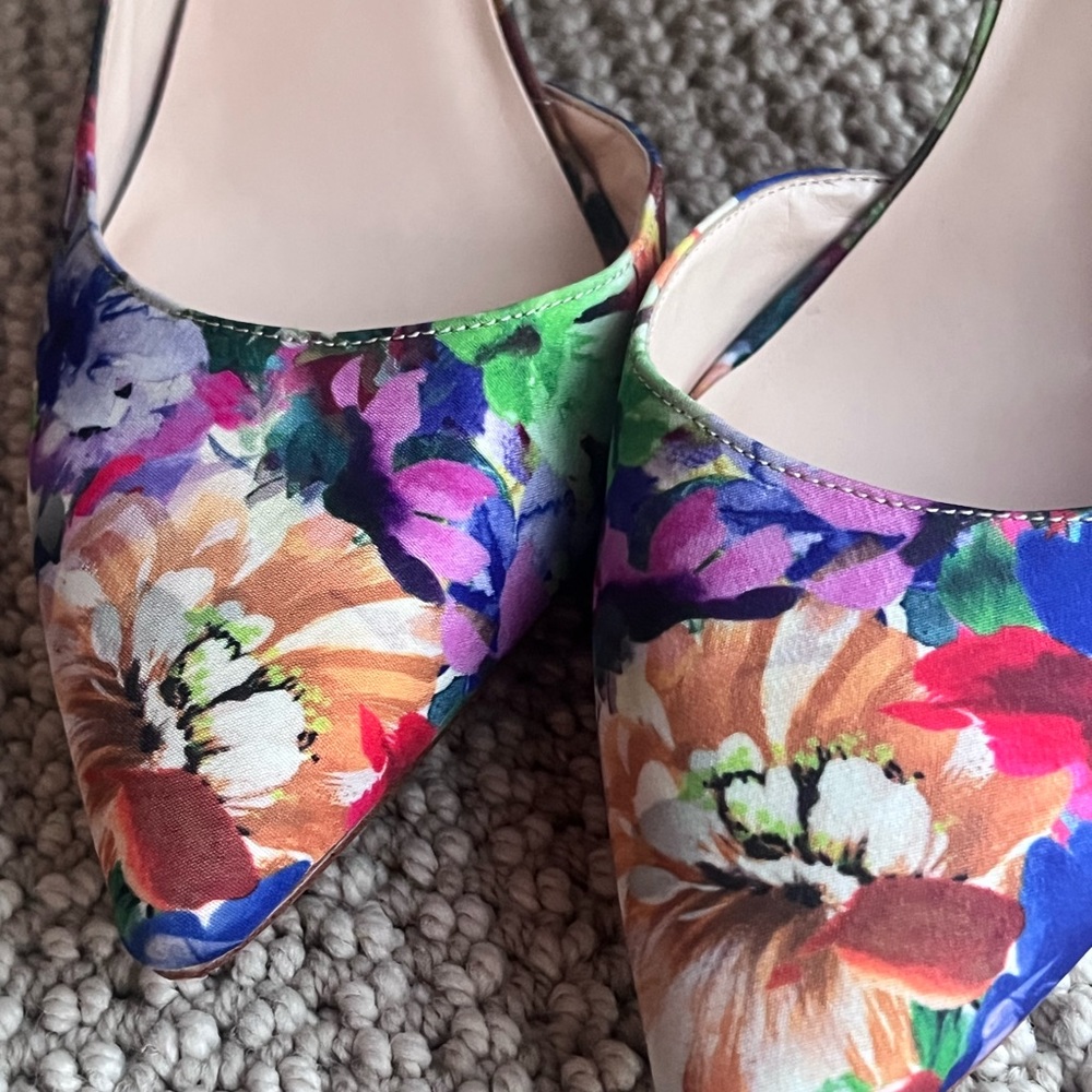 INC flower print heels size 11